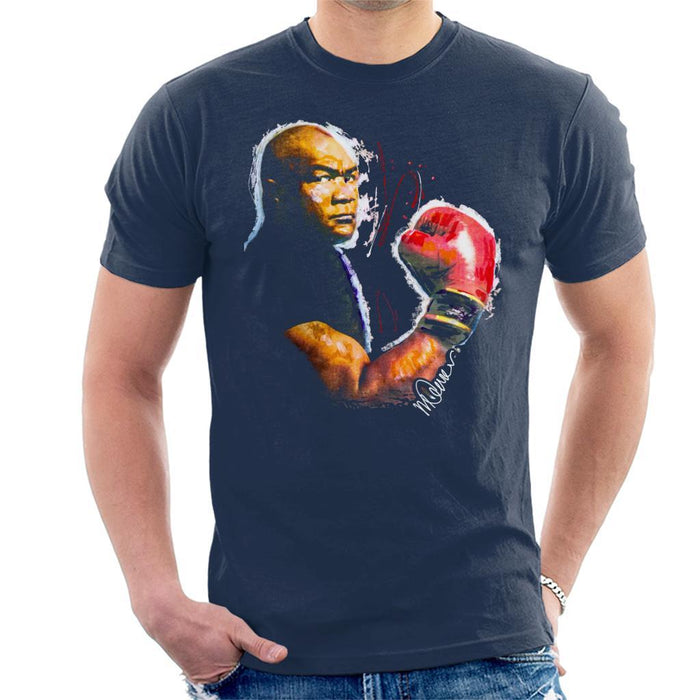 Sidney Maurer Original Portrait Of George Foreman Mens T-Shirt - Mens T-Shirt