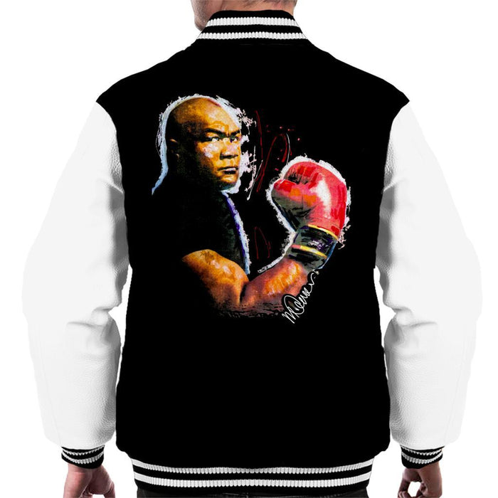 Sidney Maurer Original Portrait Of George Foreman Mens Varsity Jacket - Mens Varsity Jacket