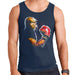 Sidney Maurer Original Portrait Of George Foreman Mens Vest - Small / Navy Blue - Mens Vest