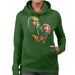 Sidney Maurer Original Portrait Of George Foreman Womens Hooded Sweatshirt - Womens Hooded Sweatshirt