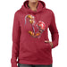 Sidney Maurer Original Portrait Of George Foreman Womens Hooded Sweatshirt - Womens Hooded Sweatshirt
