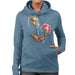 Sidney Maurer Original Portrait Of George Foreman Womens Hooded Sweatshirt - Womens Hooded Sweatshirt
