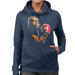 Sidney Maurer Original Portrait Of George Foreman Womens Hooded Sweatshirt - Womens Hooded Sweatshirt