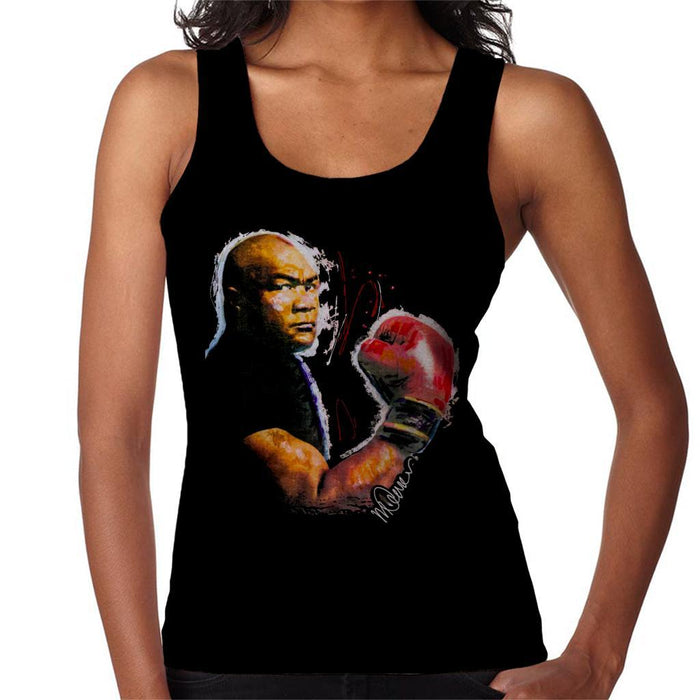 Sidney Maurer Original Portrait Of George Foreman Womens Vest - Womens Vest