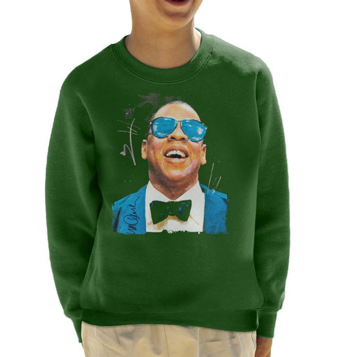 Sidney Maurer Original Portrait Of Jay Z Blue Tux Kids Sweatshirt - Kids Boys Sweatshirt