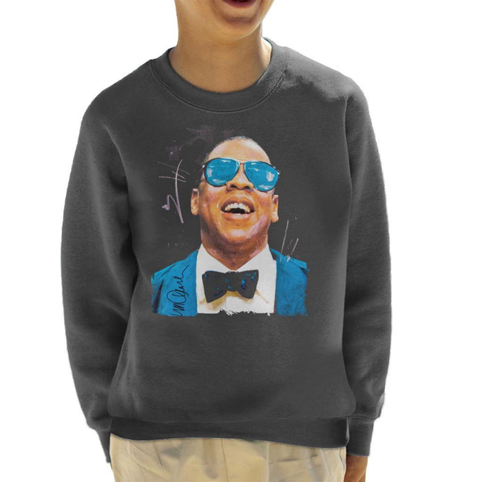 Sidney Maurer Original Portrait Of Jay Z Blue Tux Kids Sweatshirt - Kids Boys Sweatshirt