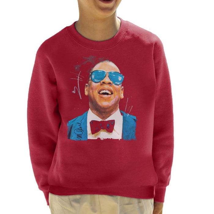 Sidney Maurer Original Portrait Of Jay Z Blue Tux Kids Sweatshirt - Kids Boys Sweatshirt