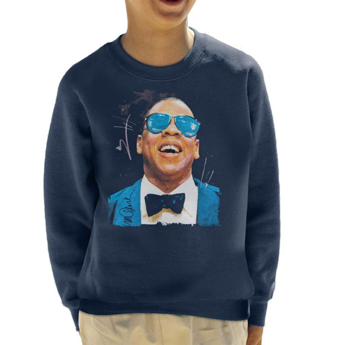 Sidney Maurer Original Portrait Of Jay Z Blue Tux Kids Sweatshirt - Kids Boys Sweatshirt