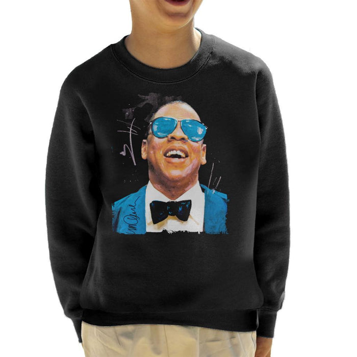 Sidney Maurer Original Portrait Of Jay Z Blue Tux Kids Sweatshirt - Kids Boys Sweatshirt