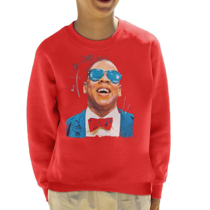 Sidney Maurer Original Portrait Of Jay Z Blue Tux Kids Sweatshirt - Kids Boys Sweatshirt