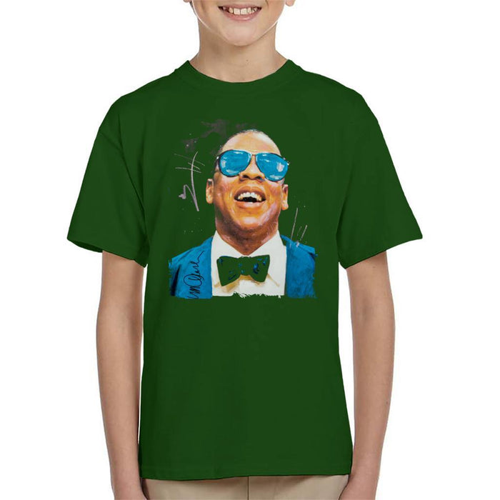 Sidney Maurer Original Portrait Of Jay Z Blue Tux Kids T-Shirt - Kids Boys T-Shirt