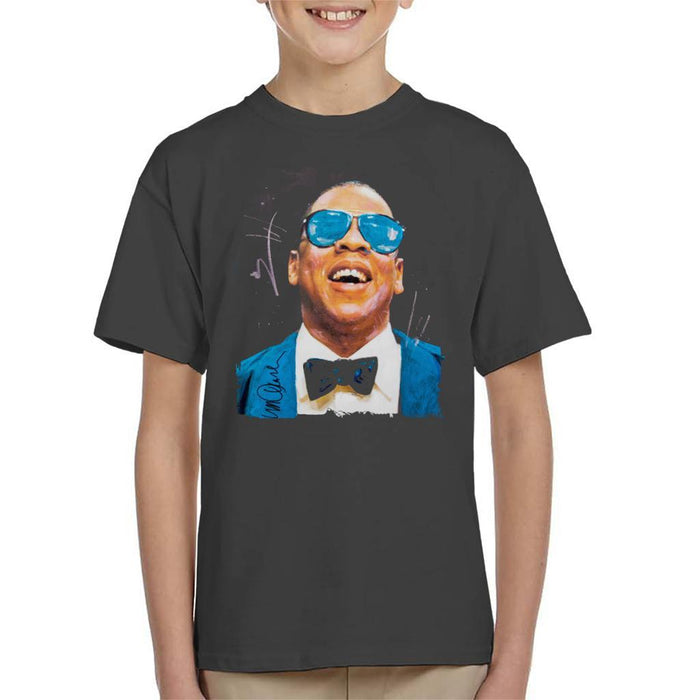 Sidney Maurer Original Portrait Of Jay Z Blue Tux Kids T-Shirt - Kids Boys T-Shirt