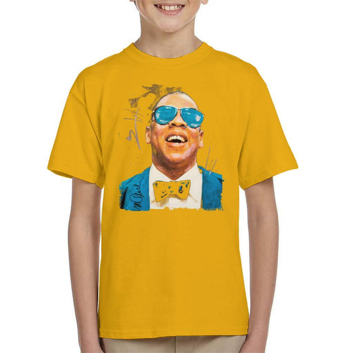 Sidney Maurer Original Portrait Of Jay Z Blue Tux Kids T-Shirt - Kids Boys T-Shirt
