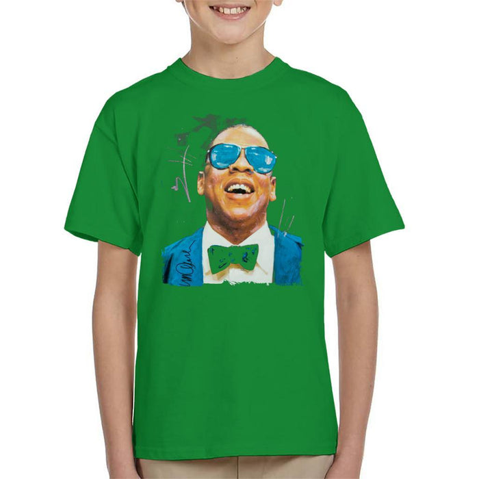 Sidney Maurer Original Portrait Of Jay Z Blue Tux Kids T-Shirt - Kids Boys T-Shirt