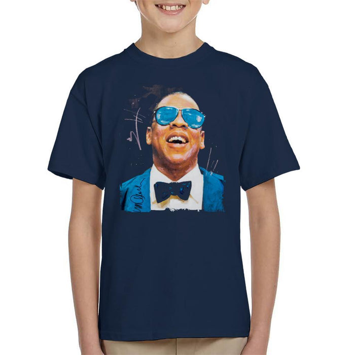 Sidney Maurer Original Portrait Of Jay Z Blue Tux Kids T-Shirt - Kids Boys T-Shirt