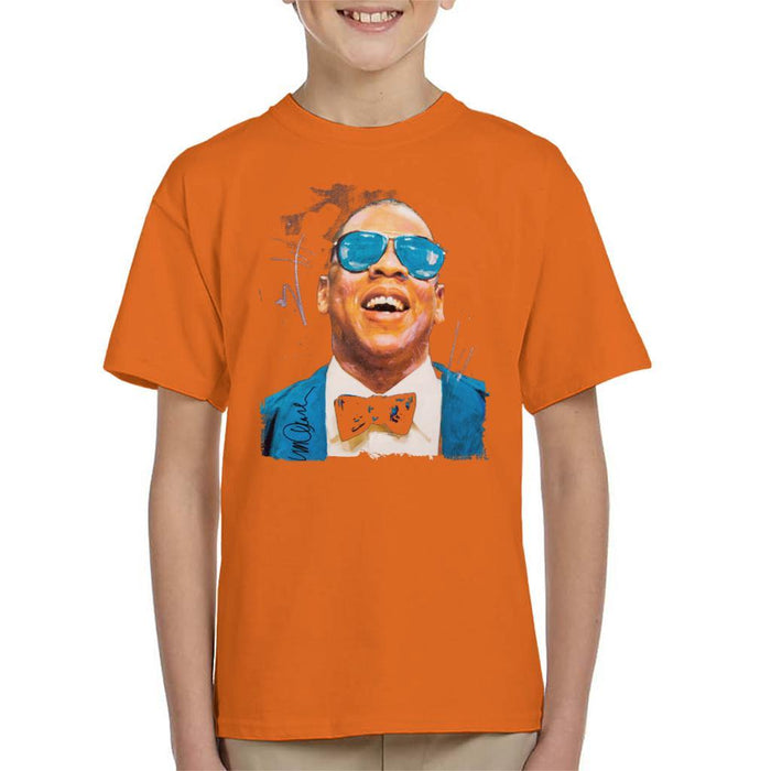 Sidney Maurer Original Portrait Of Jay Z Blue Tux Kids T-Shirt - Kids Boys T-Shirt