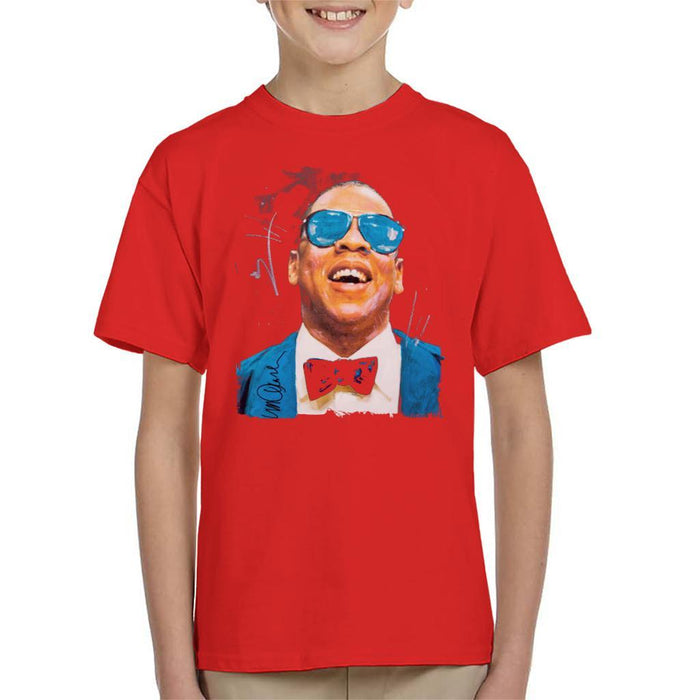 Sidney Maurer Original Portrait Of Jay Z Blue Tux Kids T-Shirt - Kids Boys T-Shirt