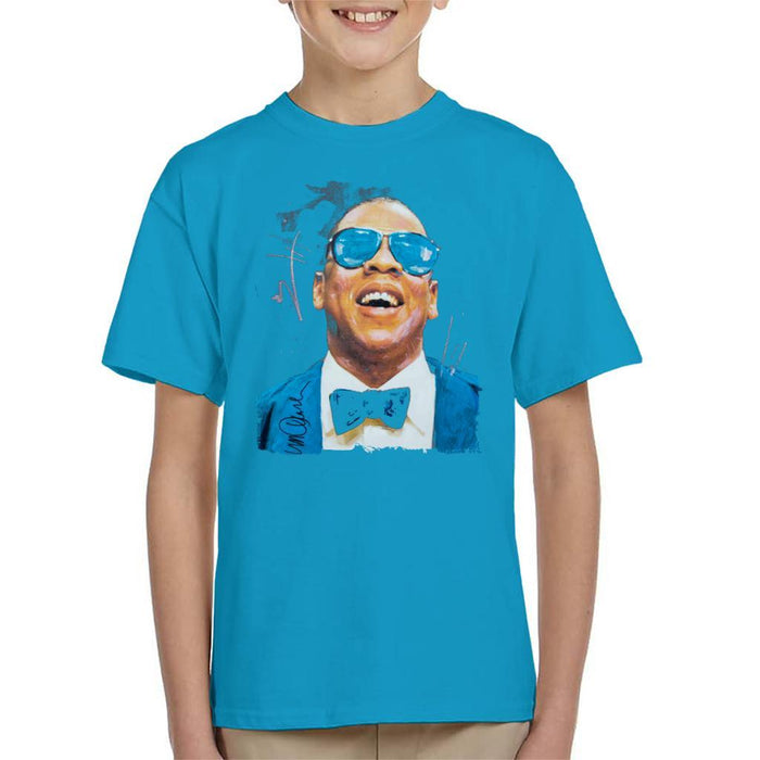 Sidney Maurer Original Portrait Of Jay Z Blue Tux Kids T-Shirt - Kids Boys T-Shirt