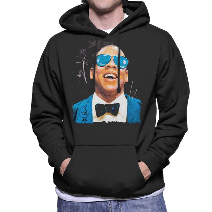 Sidney Maurer Original Portrait Of Jay Z Blue Tux Mens Hooded Sweatshirt - Mens Hooded Sweatshirt