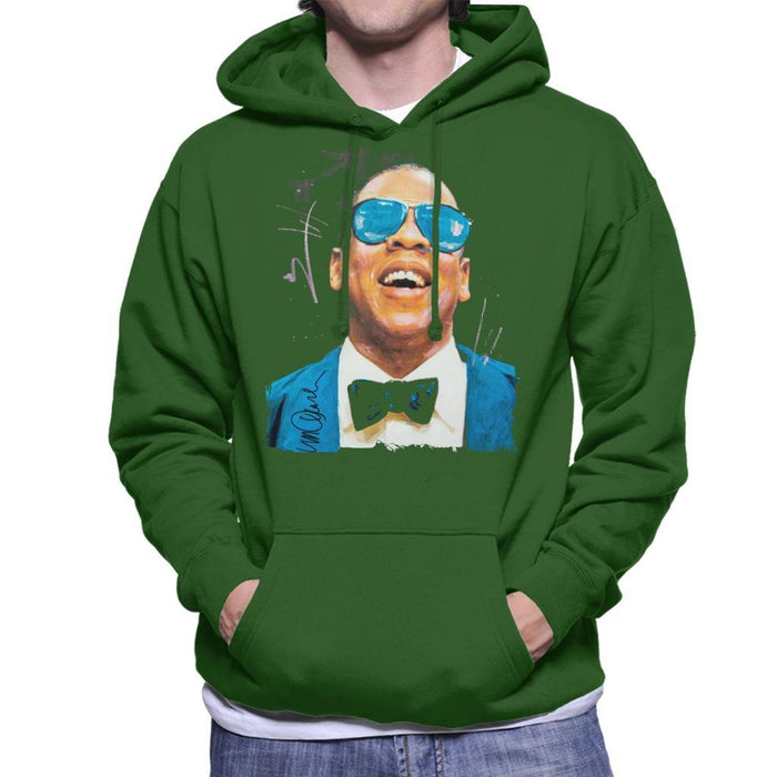 Sidney Maurer Original Portrait Of Jay Z Blue Tux Mens Hooded Sweatshirt - Mens Hooded Sweatshirt