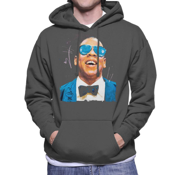 Sidney Maurer Original Portrait Of Jay Z Blue Tux Mens Hooded Sweatshirt - Mens Hooded Sweatshirt