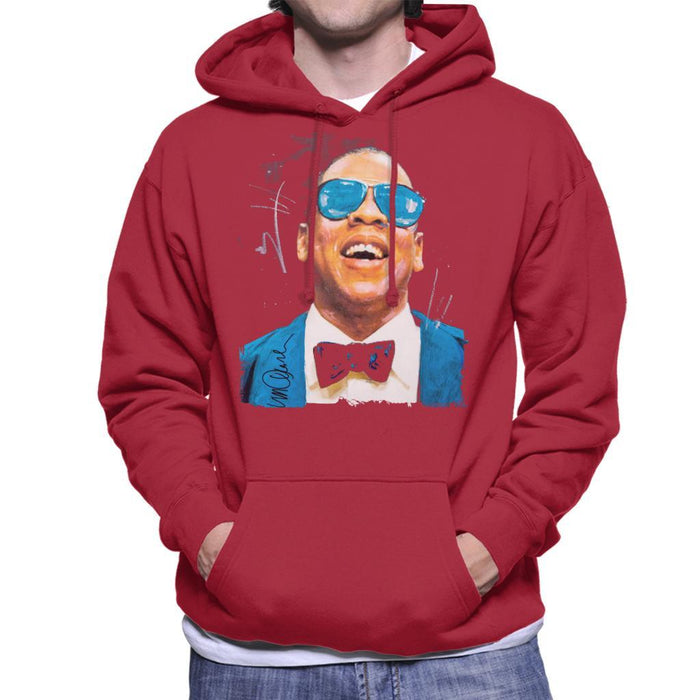 Sidney Maurer Original Portrait Of Jay Z Blue Tux Mens Hooded Sweatshirt - Mens Hooded Sweatshirt