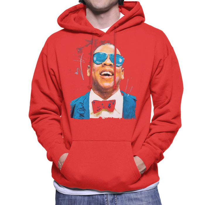 Sidney Maurer Original Portrait Of Jay Z Blue Tux Mens Hooded Sweatshirt - Mens Hooded Sweatshirt