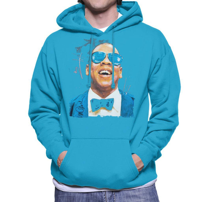 Sidney Maurer Original Portrait Of Jay Z Blue Tux Mens Hooded Sweatshirt - Mens Hooded Sweatshirt