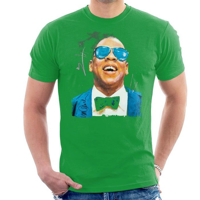Sidney Maurer Original Portrait Of Jay Z Blue Tux Mens T-Shirt - Mens T-Shirt
