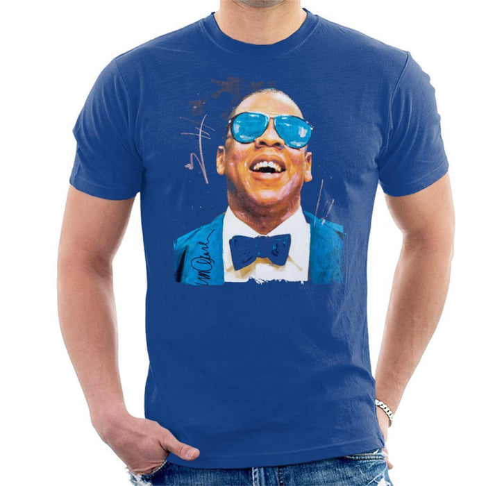Sidney Maurer Original Portrait Of Jay Z Blue Tux Mens T-Shirt - Mens T-Shirt