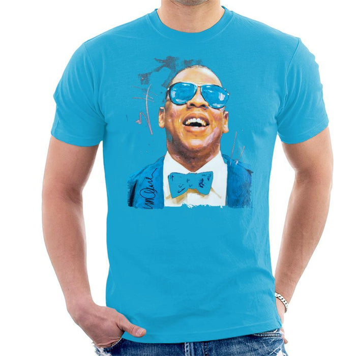 Sidney Maurer Original Portrait Of Jay Z Blue Tux Mens T-Shirt - Mens T-Shirt