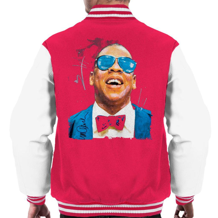 Sidney Maurer Original Portrait Of Jay Z Blue Tux Mens Varsity Jacket - Mens Varsity Jacket