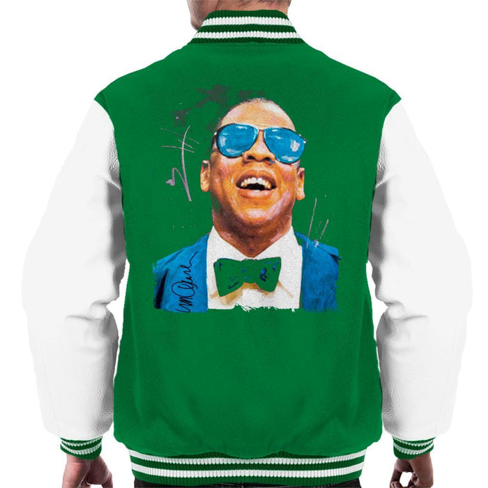 Sidney Maurer Original Portrait Of Jay Z Blue Tux Mens Varsity Jacket - Mens Varsity Jacket
