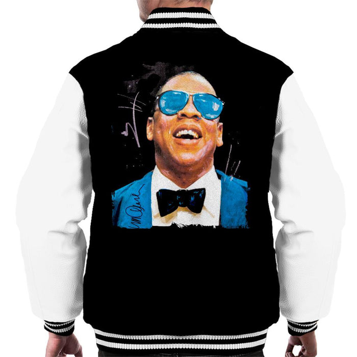 Sidney Maurer Original Portrait Of Jay Z Blue Tux Mens Varsity Jacket - Mens Varsity Jacket