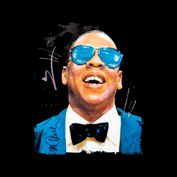 Sidney Maurer Original Portrait Of Jay Z Blue Tux Mens Varsity Jacket - Mens Varsity Jacket