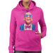 Sidney Maurer Original Portrait Of Jay Z Blue Tux Womens Hooded Sweatshirt - Womens Hooded Sweatshirt