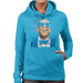 Sidney Maurer Original Portrait Of Jay Z Blue Tux Womens Hooded Sweatshirt - Womens Hooded Sweatshirt