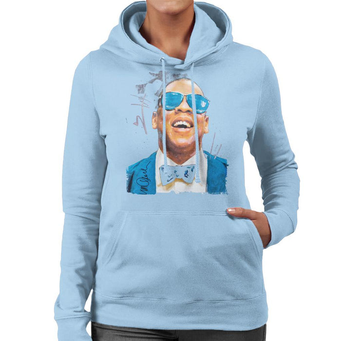 Sidney Maurer Original Portrait Of Jay Z Blue Tux Womens Hooded Sweatshirt - Womens Hooded Sweatshirt