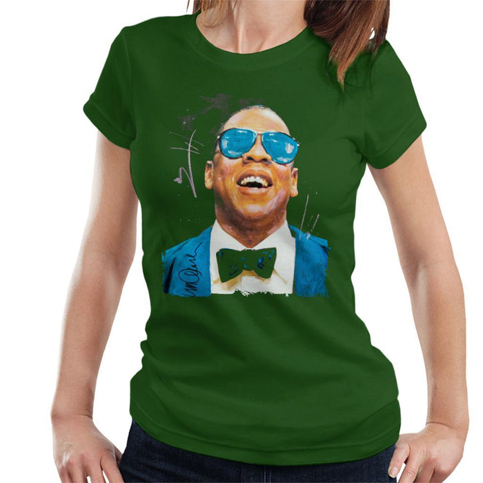 Sidney Maurer Original Portrait Of Jay Z Blue Tux Womens T-Shirt - Womens T-Shirt