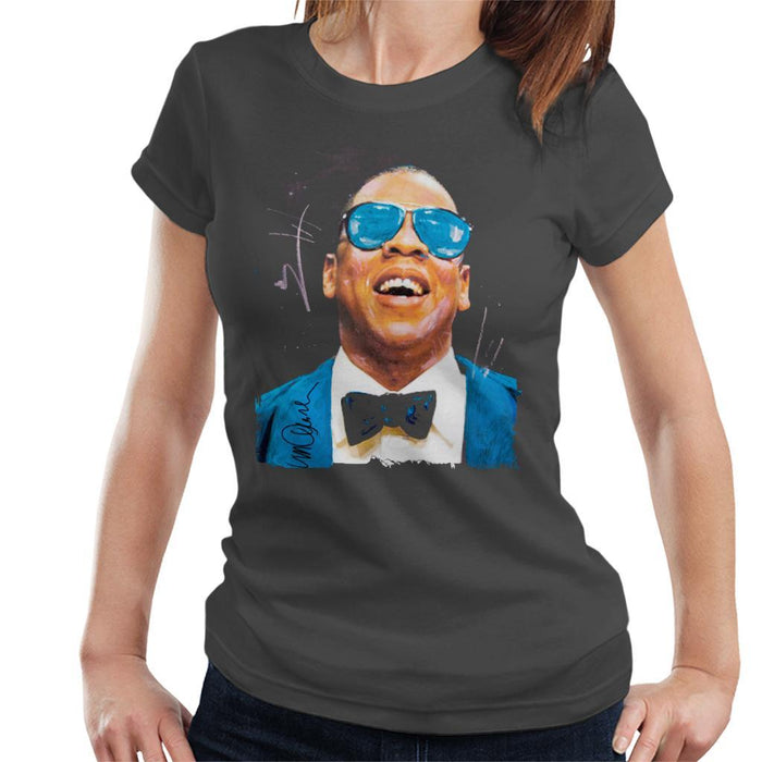 Sidney Maurer Original Portrait Of Jay Z Blue Tux Womens T-Shirt - Womens T-Shirt