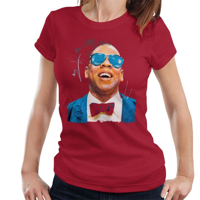 Sidney Maurer Original Portrait Of Jay Z Blue Tux Womens T-Shirt - Womens T-Shirt