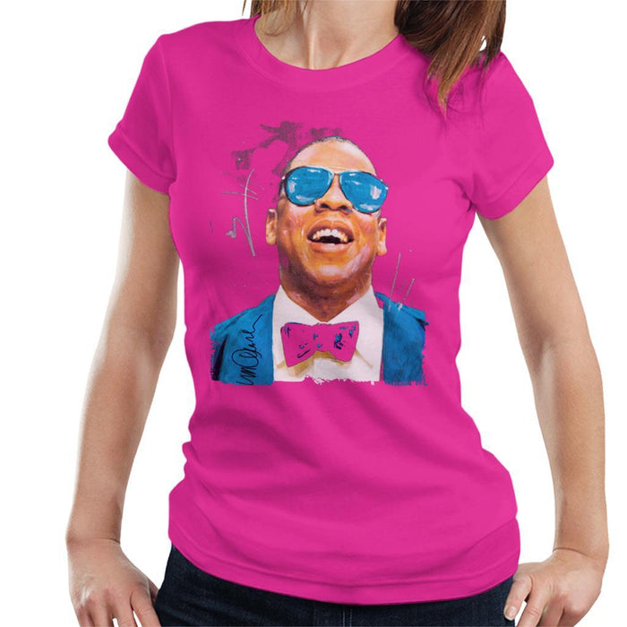Sidney Maurer Original Portrait Of Jay Z Blue Tux Womens T-Shirt - Womens T-Shirt