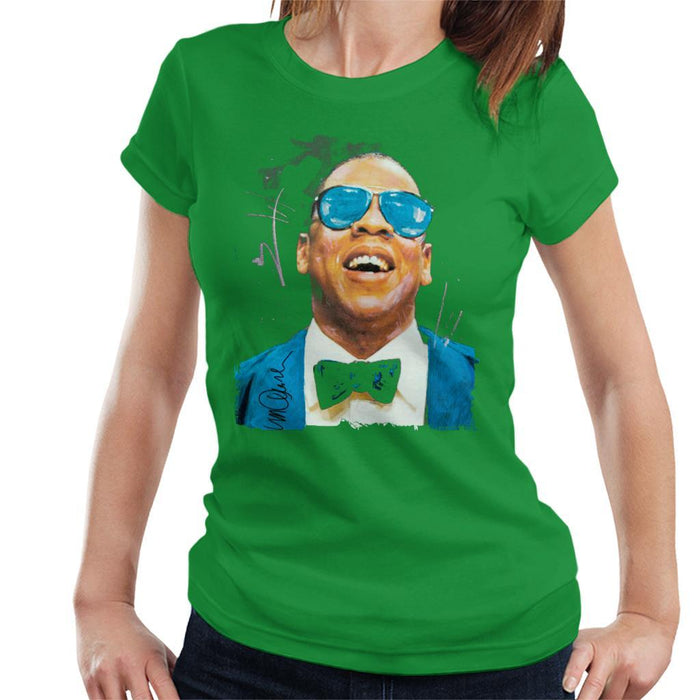 Sidney Maurer Original Portrait Of Jay Z Blue Tux Womens T-Shirt - Womens T-Shirt