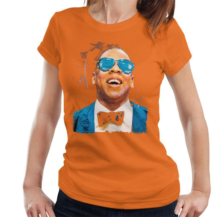 Sidney Maurer Original Portrait Of Jay Z Blue Tux Womens T-Shirt - Womens T-Shirt