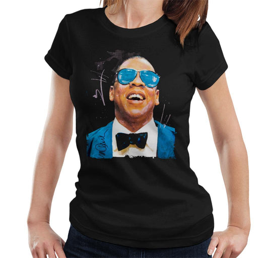 Sidney Maurer Original Portrait Of Jay Z Blue Tux Womens T-Shirt - Womens T-Shirt