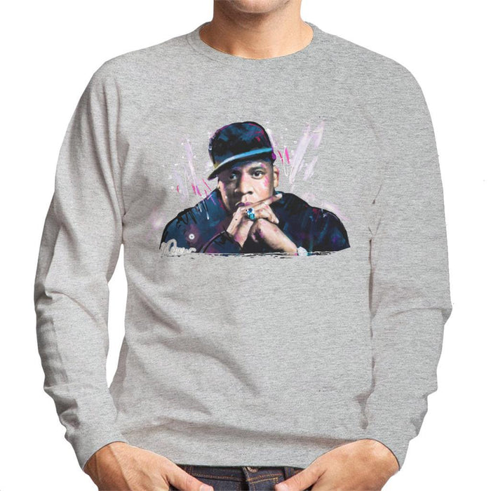 Sidney Maurer Original Portrait Of Jay Z The Black Album Mens Sweatshirt - Mens Sweatshirt