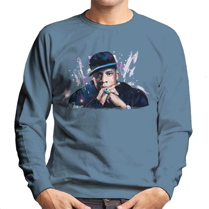 Sidney Maurer Original Portrait Of Jay Z The Black Album Mens Sweatshirt - Mens Sweatshirt