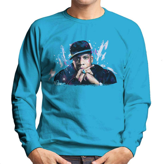 Sidney Maurer Original Portrait Of Jay Z The Black Album Mens Sweatshirt - Mens Sweatshirt