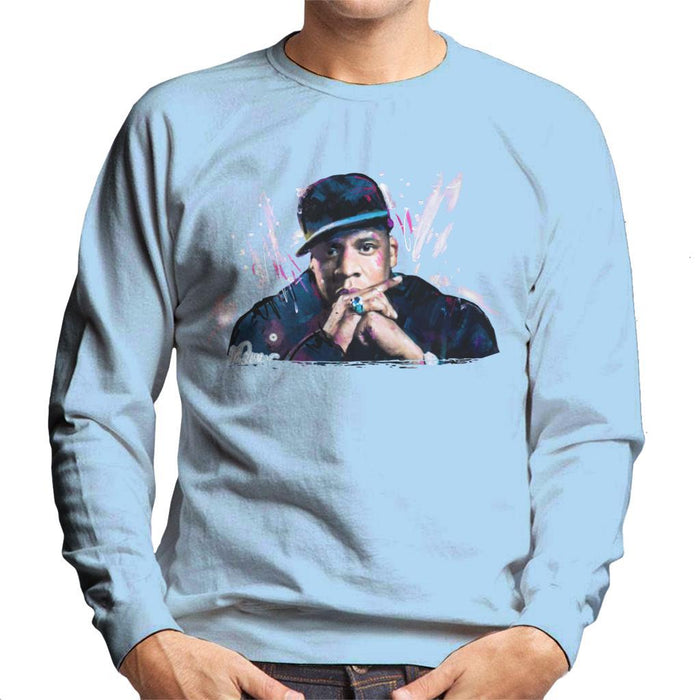 Sidney Maurer Original Portrait Of Jay Z The Black Album Mens Sweatshirt - Mens Sweatshirt