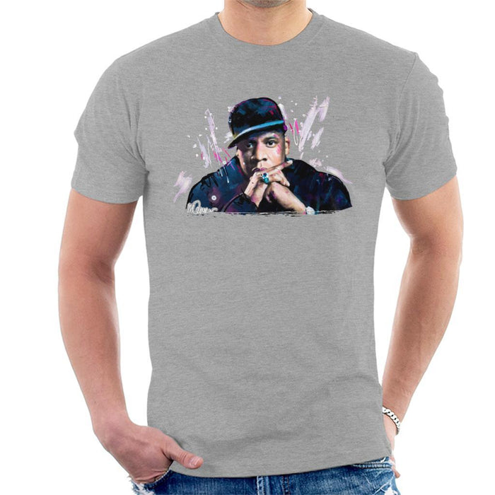 Sidney Maurer Original Portrait Of Jay Z The Black Album Mens T-Shirt - Mens T-Shirt